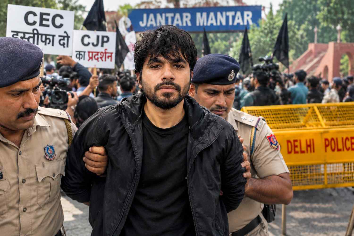 दिल्ली CJP प्रदर्शन-अभिजीत दिपके हिरासत में
